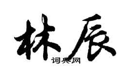 胡問遂林辰行書個性簽名怎么寫