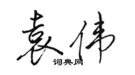 駱恆光袁偉行書個性簽名怎么寫