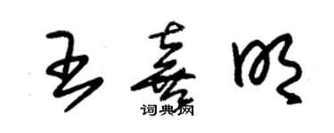 朱錫榮王喜明草書個性簽名怎么寫