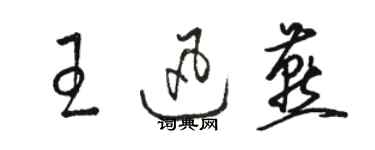 駱恆光王迅燕草書個性簽名怎么寫