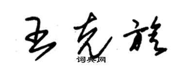 朱錫榮王克旋草書個性簽名怎么寫