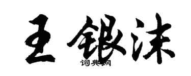 胡問遂王銀沫行書個性簽名怎么寫