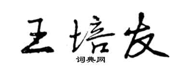 曾慶福王培友行書個性簽名怎么寫