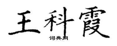 丁謙王科霞楷書個性簽名怎么寫