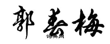 胡問遂郭春梅行書個性簽名怎么寫