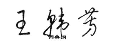 駱恆光王韓芳草書個性簽名怎么寫