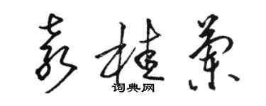 駱恆光袁桂蘭草書個性簽名怎么寫