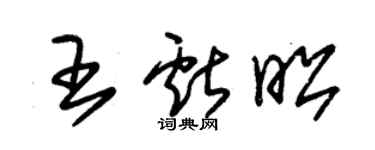 朱錫榮王獻昭草書個性簽名怎么寫