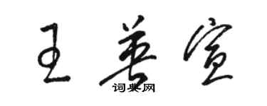 駱恆光王英宣草書個性簽名怎么寫