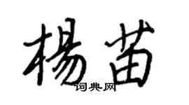 王正良楊苗行書個性簽名怎么寫