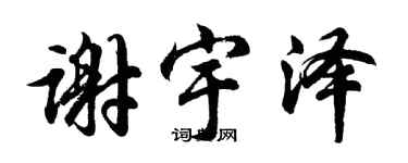 胡問遂謝宇澤行書個性簽名怎么寫