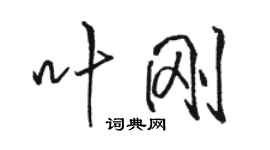 駱恆光葉剛行書個性簽名怎么寫