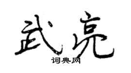 曾慶福武亮行書個性簽名怎么寫