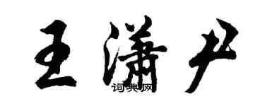 胡問遂王瀟尹行書個性簽名怎么寫