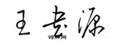 駱恆光王書源草書個性簽名怎么寫