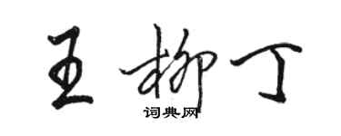 駱恆光王柳丁行書個性簽名怎么寫