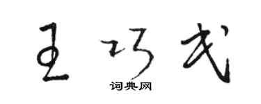 駱恆光王巧民草書個性簽名怎么寫