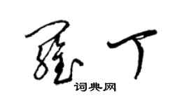 梁錦英羅丁草書個性簽名怎么寫