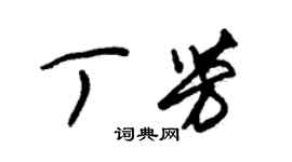 朱錫榮丁芳草書個性簽名怎么寫