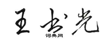 駱恆光王書光行書個性簽名怎么寫