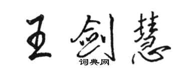 駱恆光王劍慧行書個性簽名怎么寫