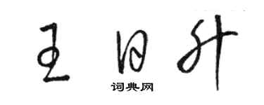 駱恆光王日升草書個性簽名怎么寫