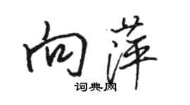 駱恆光向萍行書個性簽名怎么寫