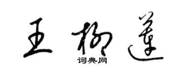 梁錦英王柳蓮草書個性簽名怎么寫