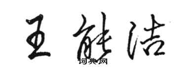 駱恆光王能潔行書個性簽名怎么寫