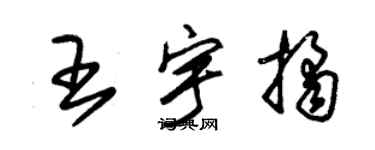 朱錫榮王宇桔草書個性簽名怎么寫