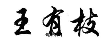 胡問遂王有枝行書個性簽名怎么寫