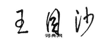 駱恆光王目沙草書個性簽名怎么寫