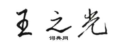 駱恆光王之光行書個性簽名怎么寫