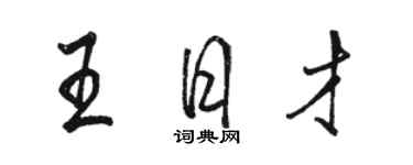 駱恆光王日才行書個性簽名怎么寫