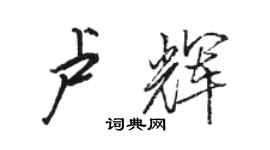 駱恆光盧輝行書個性簽名怎么寫