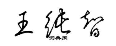 梁錦英王純智草書個性簽名怎么寫