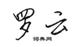 駱恆光羅雲行書個性簽名怎么寫