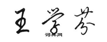 駱恆光王學芬行書個性簽名怎么寫