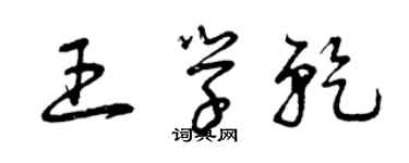 曾慶福王學乾草書個性簽名怎么寫