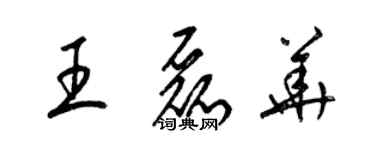 梁錦英王磊華草書個性簽名怎么寫