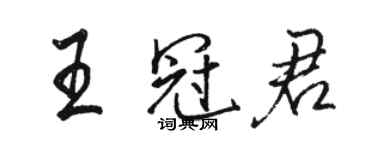 駱恆光王冠君行書個性簽名怎么寫