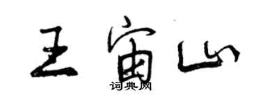 曾慶福王宙山行書個性簽名怎么寫