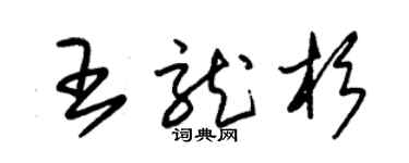 朱錫榮王龍杉草書個性簽名怎么寫