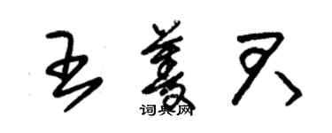 朱錫榮王菱君草書個性簽名怎么寫