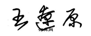 朱錫榮王遼原草書個性簽名怎么寫