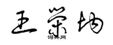 曾慶福王榮均草書個性簽名怎么寫