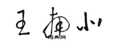 駱恆光王南北草書個性簽名怎么寫