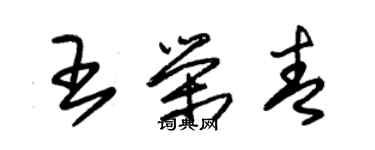 朱錫榮王榮青草書個性簽名怎么寫