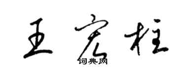 梁錦英王宏柱草書個性簽名怎么寫