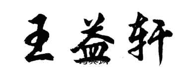 胡問遂王益軒行書個性簽名怎么寫